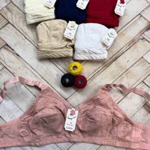 سوتین بدون فنر دانتل گل سرخی کد ۶۲۸ مارک معتبر لعیا (جین ۱۲تایی)