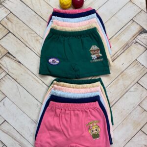 شورت نیم پا دخترانه نخی ساده مارک ایدا (جین ۱۲تایی)