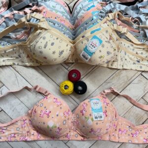 سوتین وارداتی اسفنجی عروسکی بدون فنر کد ۲۷۲۰ (جین ۱۲تایی)