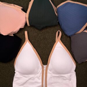 نیم تنه وارداتی جلو زیپ دار کبریتی (جین ۱۲تایی)