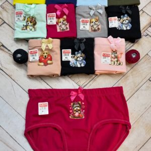 شورت نخ پنبه فاق بلند هاپو مارک لاکو (جین ۱۲تایی)