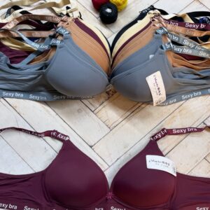 سوتین وارداتی اسفنجی کش پهن بدون فنر کد ۲۲۸۸ برا (جین ۱۲تایی)