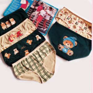 شورت عروسکی نخ پنبه تم تدی سبز و کرم مارک سون دی ( جین 12 تایی )