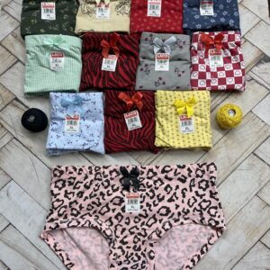 شورت نخ پنبه فاق بلند دوازده طرح مارک لاکو ( جین ۱۲ تایی )