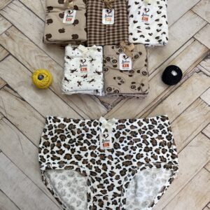 شورت نخ پنبه تم کرم فاق بلند مارک لادن ( جین 12 تایی )