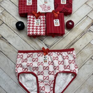 شورت نخ پنبه تم سفید قرمز مارک لادن ( جین ۱۲ تایی )